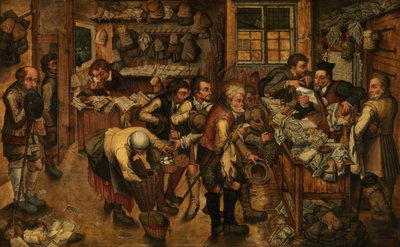 Bondeadvokaten (olie på panel) af Pieter the Younger (after) Brueghel