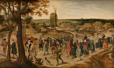 En bryllupsprocession af Pieter the Younger Brueghel