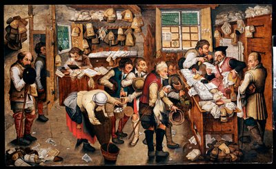 Bønder betaler tiende af Pieter Brueghel the Younger