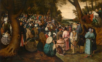 Johannes Døberen prædiker (olie) af Pieter the Younger Brueghel