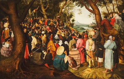 Johannes Døberen prædiker i ørkenen, ca. 1633-50 af Pieter Brueghel the Younger