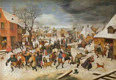 Massakren på børnene i Betlehem (olie på panel) af Pieter the Younger Brueghel