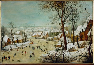 Vinterlandskab (maleri på egetræ) af Pieter the Younger Brueghel