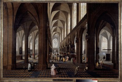 Indvendig udsigt af katedralen i Antwerpen Maleri af Pieter Neefs the Jeune (1620-1675) af Pieter the Younger Neefs