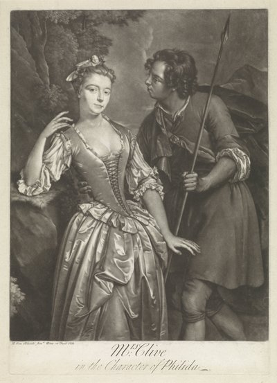 Skuespillerinden Catherine Clive i rollen som Phyllida af Pieter van Bleeck