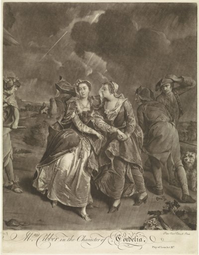 Skuespillerinden Susannah Maria Cibber som Cordelia af Pieter van Bleeck