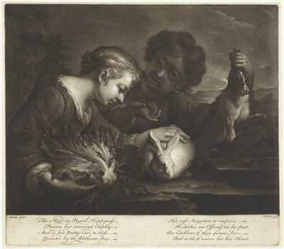 To børn med kaniner af Pieter van Bleeck