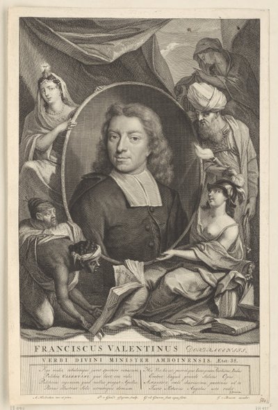 Portræt af François Valentijn Francis Valentinus (titel på objekt) af Pieter van Gunst