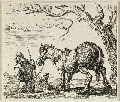 Landmand med hest af Pieter van Laer