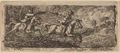 To ryttere i kamp af Pieter van Laer