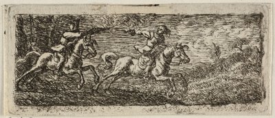 To ryttere kæmper af Pieter van Laer