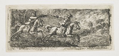 To ryttere i kamp af Pieter van Laer