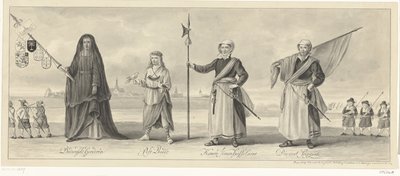 Procession af Retorikerkammeret i Haarlem ved markeringen af ​​Haarlems belejring, ca. 1660 af Pieter van Looy (signed by artist)