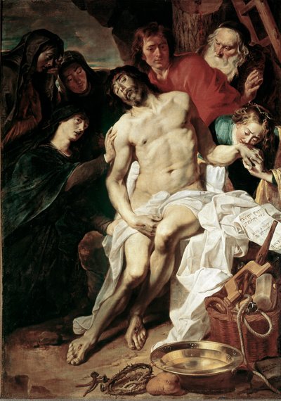 Afsætning af Kristus fra kors (olie på lærred af Pieter van Mol