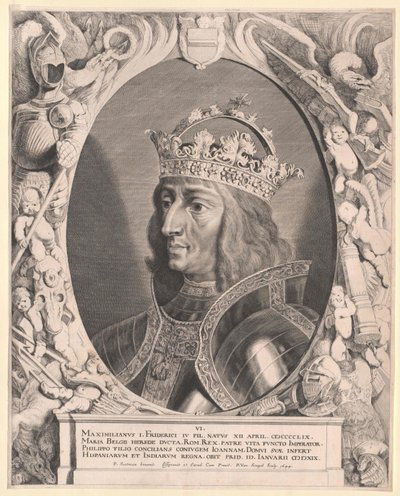 Den hellige romerske kejser Maximilian I (print) af Pieter van Sompel