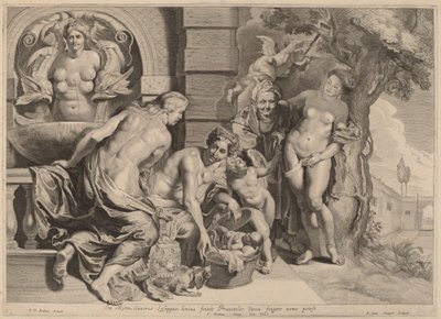 Erichthonius i sin kurv af Pieter van Sompel after Sir Peter Paul Rubens