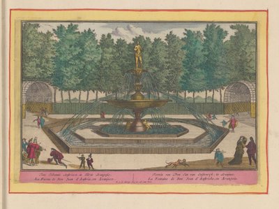 Fontæne af Don Juan af Østrig i haverne til det kongelige palads i Aranjuez Don Jan van Oostenryks springvand, i Aranjues (titel på objektet) Theatrum Hispaniae (...) (serietitel) af Pieter van den Berge