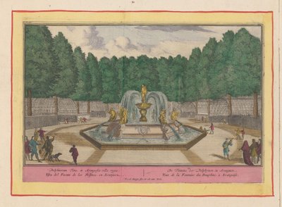 Fontein van de dolfijnen i Aranjuez De Fonteine ​​der Dolphynen, i Aranguez Teater i Spanien (...) (serietitel) af Pieter van den Berge