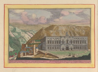 Udsigt til Karel V i Granadas palads i Granada Den afrikanske slot alhambre inden for Granade; fornyet af de spanske konger; Van Vooren (titel på objekt) Theatrum Hispaniae (...) (serietitel) af Pieter van den Berge