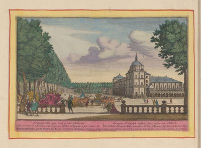 Royal Palace of Aranjuez Aranguez, Koninklyk Lusthof, Seven Mylen Van Madrid (titel på objekt) Theatrum Hispaniae (...) (serietitel) af Pieter van den Berge