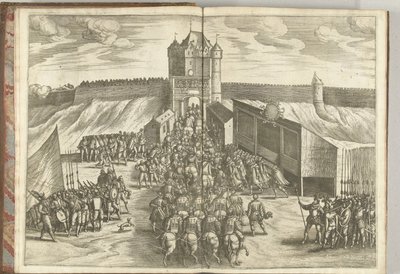 Ærkehertug Ernsts indtog ved en byport i Bruxelles, 1594 af Pieter van der Borcht (I) (attributed to)