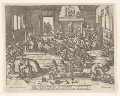 Apenschool Apenspel (serietitel) af Pieter van der Borcht (I)