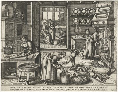 Kristus i Marthas og Marias hus af Pieter van der Borcht (I)