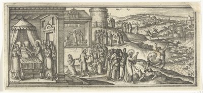 Kristi helbredelser Bibelske scener (serietitel) af Pieter van der Borcht (I)