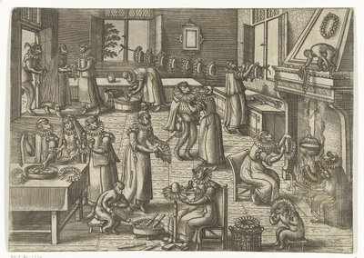 krave studie Apenspel (serietitel) af Pieter van der Borcht (I)