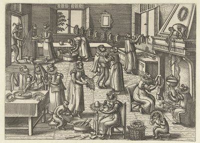 krave studie Apenspel (serietitel) af Pieter van der Borcht (I)