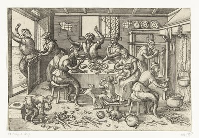 tyndt køkken Abespil (serietitel) af Pieter van der Borcht (I)
