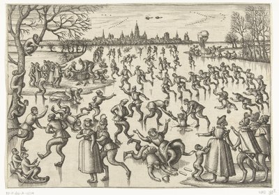 skøjteløb Abespil (serietitel) af Pieter van der Borcht (I)