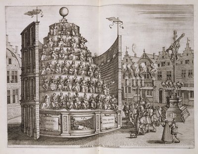 Illustration af et bevægeligt teater, fra 