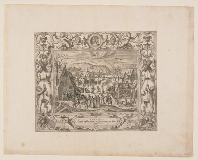 Januar, fra De tolv måneder af Pieter van der Borcht