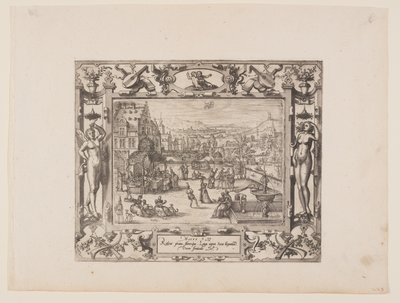 Maj, fra De tolv måneder af Pieter van der Borcht