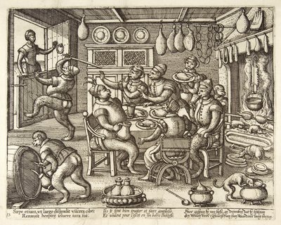 The Fat Kitchen, pub. C. 1585 af Pieter van der Borcht