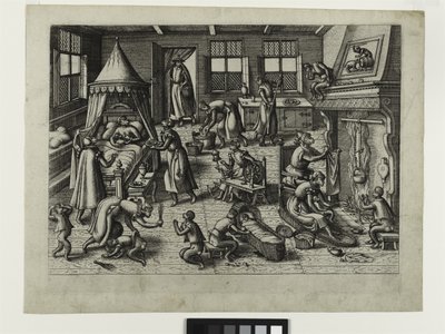 The Nursery, ca. 1585 (radering) af Pieter van der Borcht