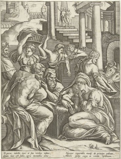 Tilbedelse af hyrderne af Pieter van der Heyden