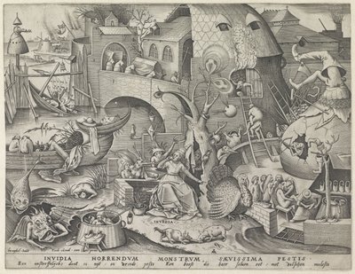 Misundelse Invidia (titel på objekt) The Seven Deadly Sins (serietitel) af Pieter van der Heyden