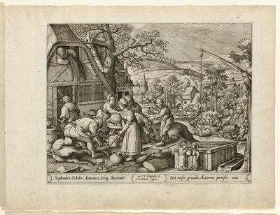 Efterår, fra De fire årstider af Pieter van der Heyden
