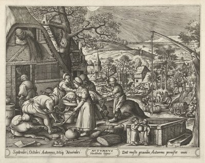 Efterår Efterår (titel på objekt) De fire årstider (serietitel) af Pieter van der Heyden