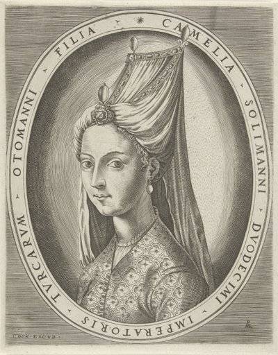 Portræt af Amalia, datter af Suleyman I den Store Portrætter af linealer (serietitel) af Pieter van der Heyden