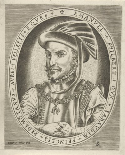 Portræt af Emanuel Philibert, hertug af Savoyen Portrætter af linealer (serietitel) af Pieter van der Heyden