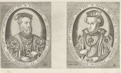 Portrætter af Vilhelm II, hertug af Gelre, og af Maria af Østrig, hertuginde af Gelre Portrætter af linealer (serietitel) af Pieter van der Heyden