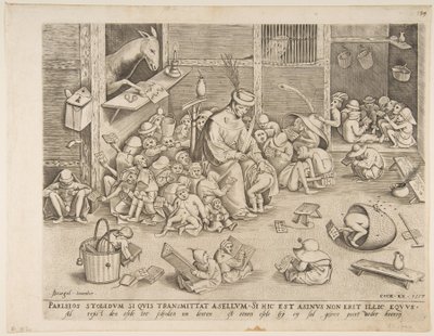 Æslet i skolen, 1557. af Pieter van der Heyden