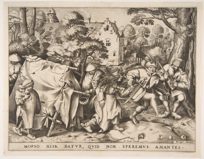 Den beskidte brud eller ægteskabet mellem Mopsus og Nisa, 1570. af Pieter van der Heyden