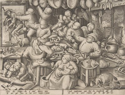 Det fede køkken, 1563. af Pieter van der Heyden