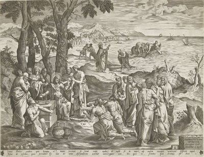 Mirakuløst fiskeri og mirakuløst fodring af Pieter van der Heyden