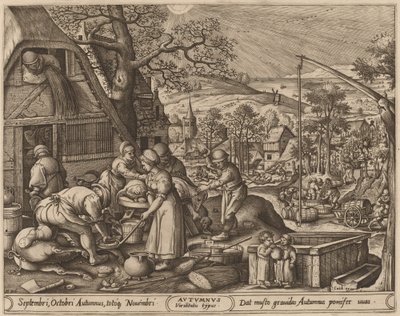 Efterår af Pieter van der Heyden after Hans Bol