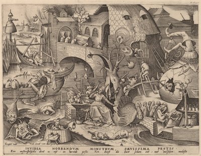 Misundelse af Pieter van der Heyden after Pieter Bruegel the Elder